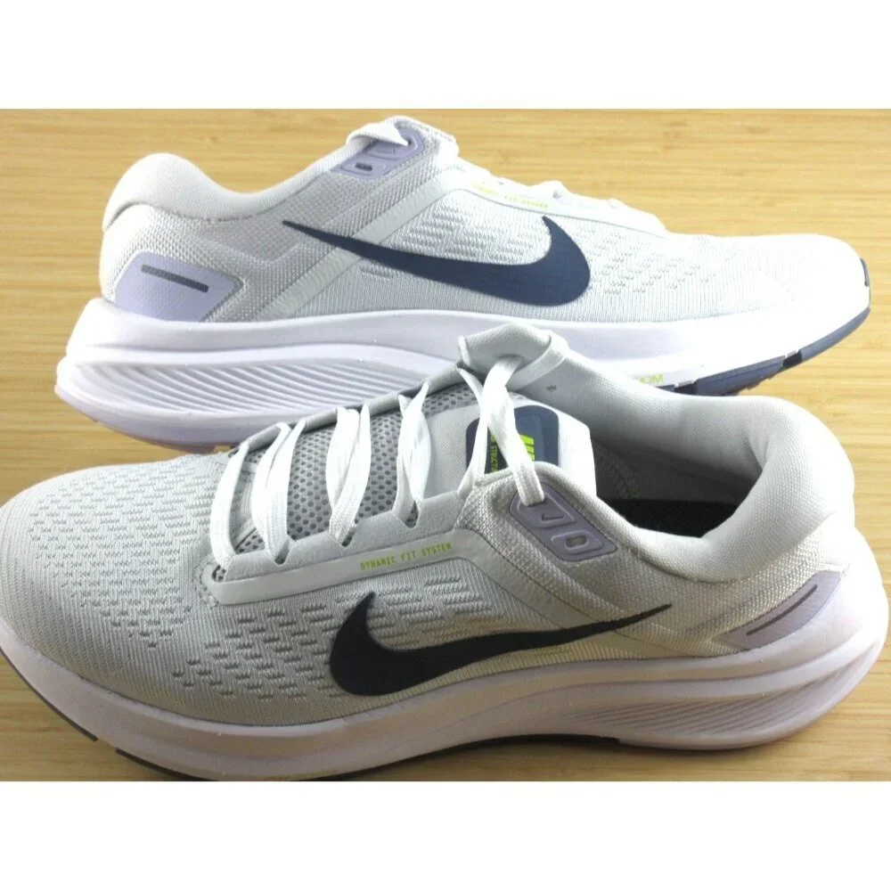 Nike Women's Air Zoom Structure 24 Running Shoes Platinum White Blue Sizes NIB
